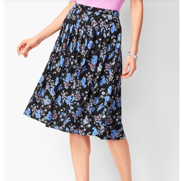 talbots Dresses & Skirts - Talbots Pleated Wildflowers Midi Skirt sz 12
